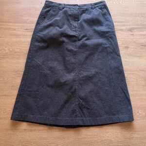 L.L. Bean Charcoal A-Line Skirt